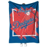 los angeles dodgers block border blue quilt blanket best selling