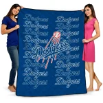 los angeles dodgers bold red blue quilt blanket best selling