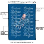 los angeles dodgers bold red blue quilt blanket best selling