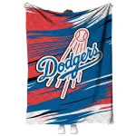 los angeles dodgers wild lines blue white quilt blanket best selling
