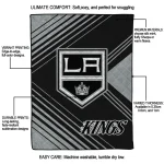 los angeles kings arrow layers black quilt blanket best selling