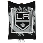 los angeles kings block border black quilt blanket best selling