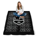 los angeles kings bold red black quilt blanket best selling