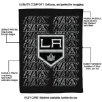los angeles kings bold red black quilt blanket best selling