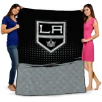 los angeles kings dot illusion black quilt blanket best selling