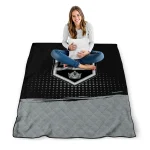 los angeles kings dot illusion black quilt blanket best selling