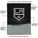 los angeles kings dot illusion black quilt blanket best selling