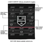 los angeles kings handdrawn stripes black quilt blanket best selling