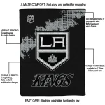 los angeles kings nhl shield black quilt blanket best selling