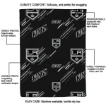 los angeles kings sketch lines black quilt blanket best selling