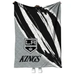 los angeles kings stroke art black white quilt blanket best selling