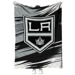 los angeles kings wild lines black white quilt blanket best selling