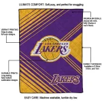 los angeles lakers arrow layers purple quilt blanket best selling