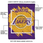 los angeles lakers block border purple quilt blanket best selling