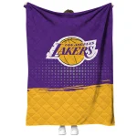 los angeles lakers dot illusion purple quilt blanket best selling