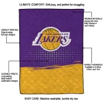los angeles lakers dot illusion purple quilt blanket best selling
