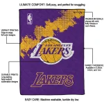 los angeles lakers nba grunge purple quilt blanket best selling