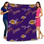los angeles lakers sketch lines purple quilt blanket best selling