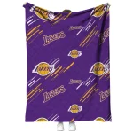 los angeles lakers sketch lines purple quilt blanket best selling