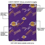 los angeles lakers sketch lines purple quilt blanket best selling