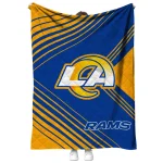 los angeles rams arrow layers blue quilt blanket best selling