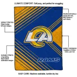 los angeles rams arrow layers blue quilt blanket best selling