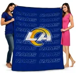 los angeles rams bold red blue quilt blanket best selling