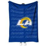 los angeles rams bold red blue quilt blanket best selling