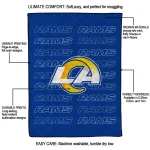 los angeles rams bold red blue quilt blanket best selling