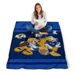 los angeles rams disney football blue quilt blanket best selling