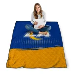 los angeles rams dot illusion blue quilt blanket best selling