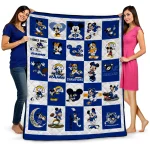 los angeles rams mickey pattern blue white quilt blanket best selling