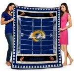 los angeles rams mickey player blue quilt blanket best selling