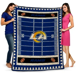 los angeles rams mickey player blue quilt blanket best selling