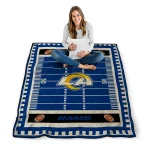 los angeles rams mickey player blue quilt blanket best selling