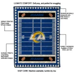 los angeles rams mickey player blue quilt blanket best selling