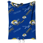 los angeles rams sketch lines blue quilt blanket best selling