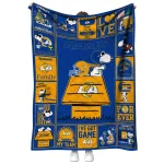 los angeles rams snoopy love blue quilt blanket best selling