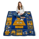 los angeles rams snoopy love blue quilt blanket best selling