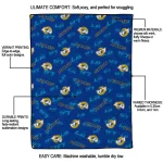 los angeles rams solid classic blue quilt blanket best selling