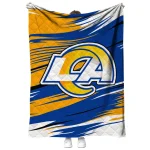 los angeles rams wild lines blue white quilt blanket best selling