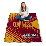 louisiana monroe warhawks arrow layers red quilt blanket best selling