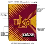 louisiana monroe warhawks arrow layers red quilt blanket best selling