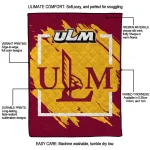 louisiana monroe warhawks block border red quilt blanket best selling