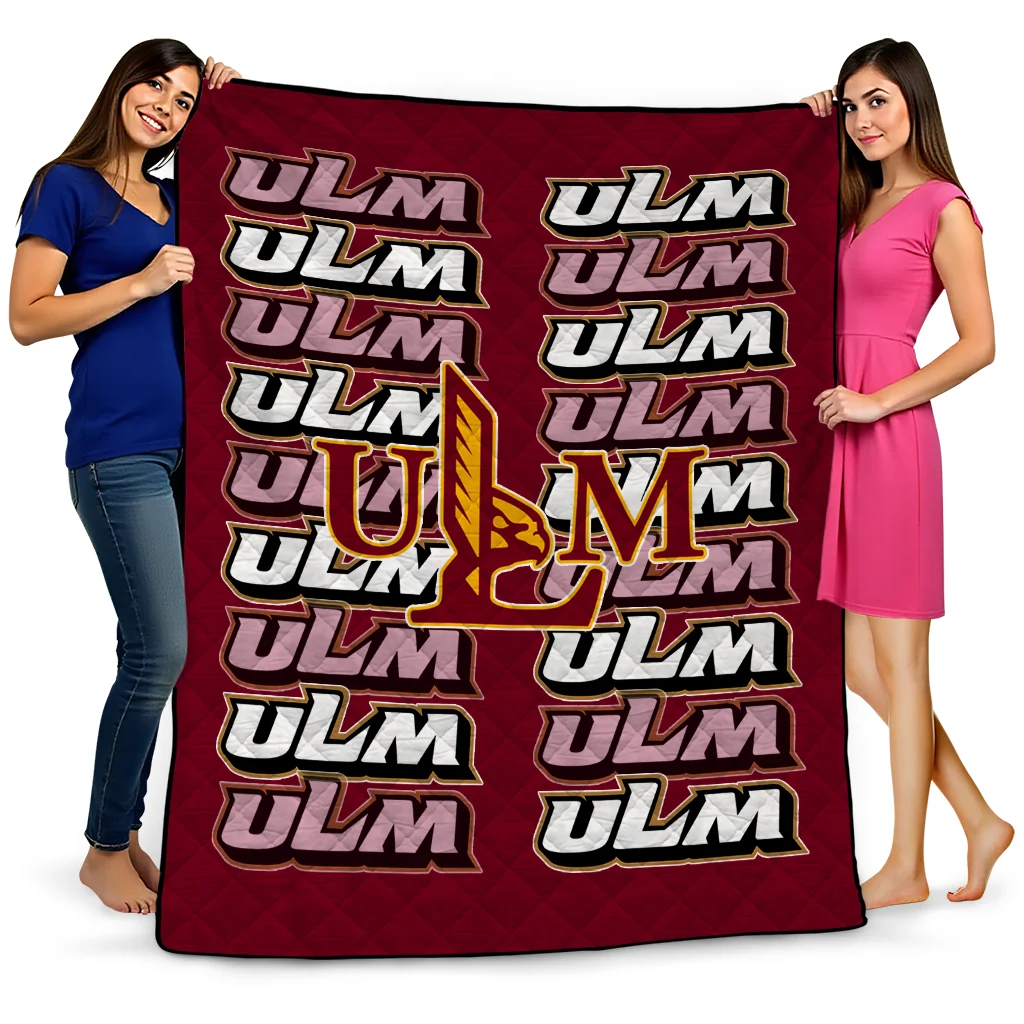 louisiana monroe warhawks bold red quilt blanket best selling