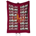 louisiana monroe warhawks bold red quilt blanket best selling