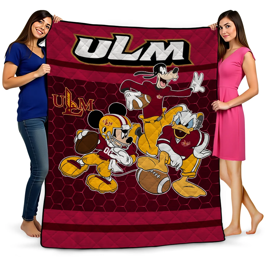 louisiana monroe warhawks disney football red quilt blanket best selling louisiana monroe warhawks disney football red quilt blanket best selling