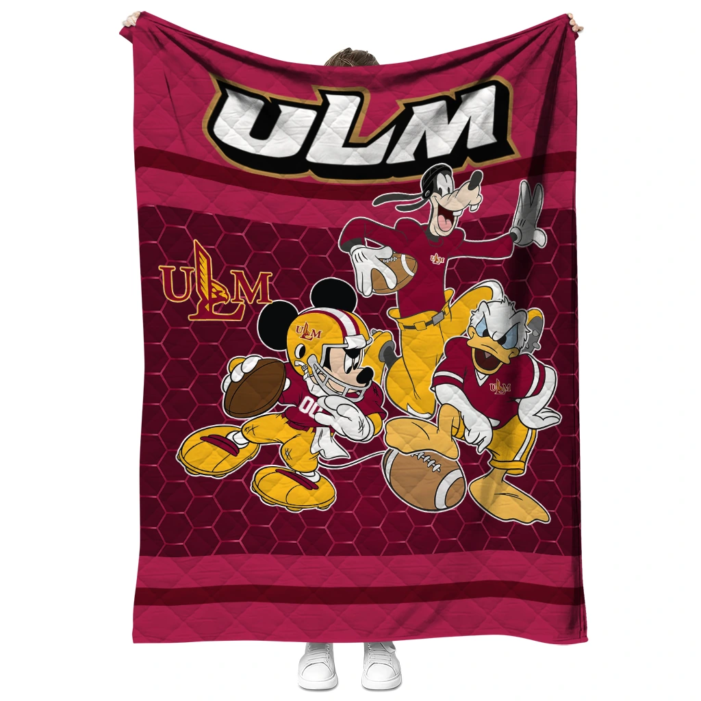 louisiana monroe warhawks disney football red quilt blanket fashion forward louisiana monroe warhawks disney football red quilt blanket fashion forward