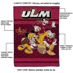 louisiana monroe warhawks disney football red quilt blanket best selling