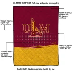 louisiana monroe warhawks dot illusion red quilt blanket best selling